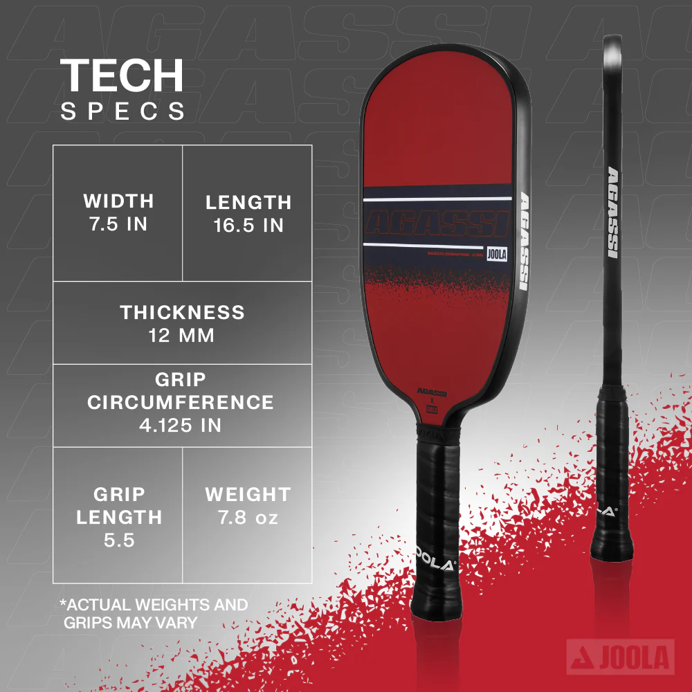 JOOLA Agassi Champion 12mm Pickleball Paddle - Image 4