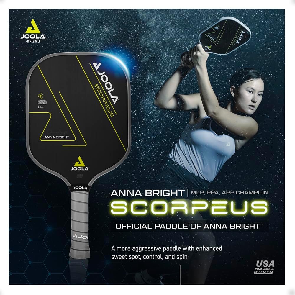 JOOLA Anna Bright Scorpeus CFS 14 Pickleball Paddle - Image 4